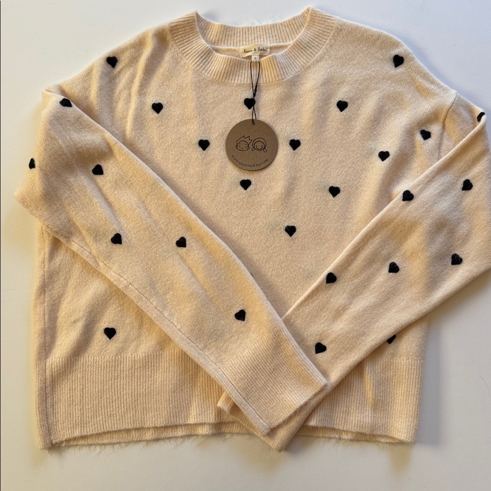 Aaron & Amber Embroidered Heart Sweater - Picture 3 of 6